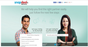 Snapdealmatrimony.com - The website where the April Fool's prank was pulled off. Site Developed by - YNG MEDIA