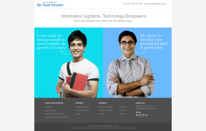 Shiv nadar University Landing page 2