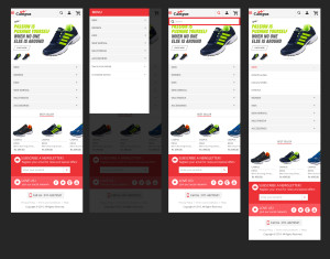 Campus shoes mobile screens