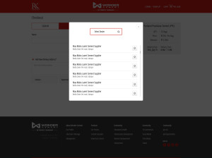 Wonder UI cart page Dealer select page