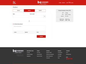 Wonder UI cart page Delivery