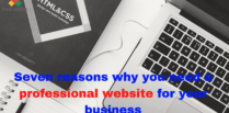 Seven reasons why you need a professional website for your business