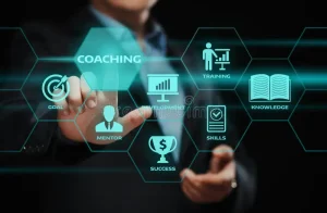 coaching mentoring education business training development e learning concept 98056663